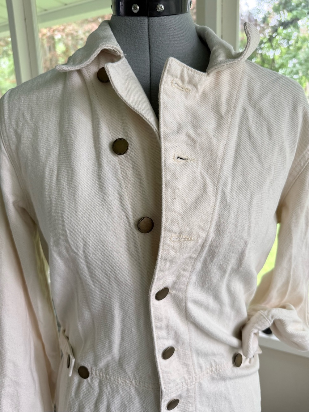 NWOT ZARA Utility Jumpsuit with Front Buttons and Pockets, Long Sleeves, Loose - Picture 8 of 14